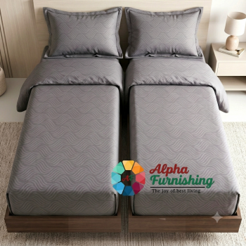 Sale Active Comfort Weave Cotton Single Bed Bedsheet Set with 2 Pillow Covers | 60 x 100 Inch